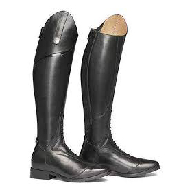 Artisan Elite Full-Grain Leather Field Boots – Professional Tall Riding Boots with Contoured Fit, Elasticized Lacing, and Rear YKK Zipper