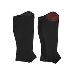 Premium Amara Suede Horse Riding Half Chaps with Elasticated Panels and Reinforced Inner Leg