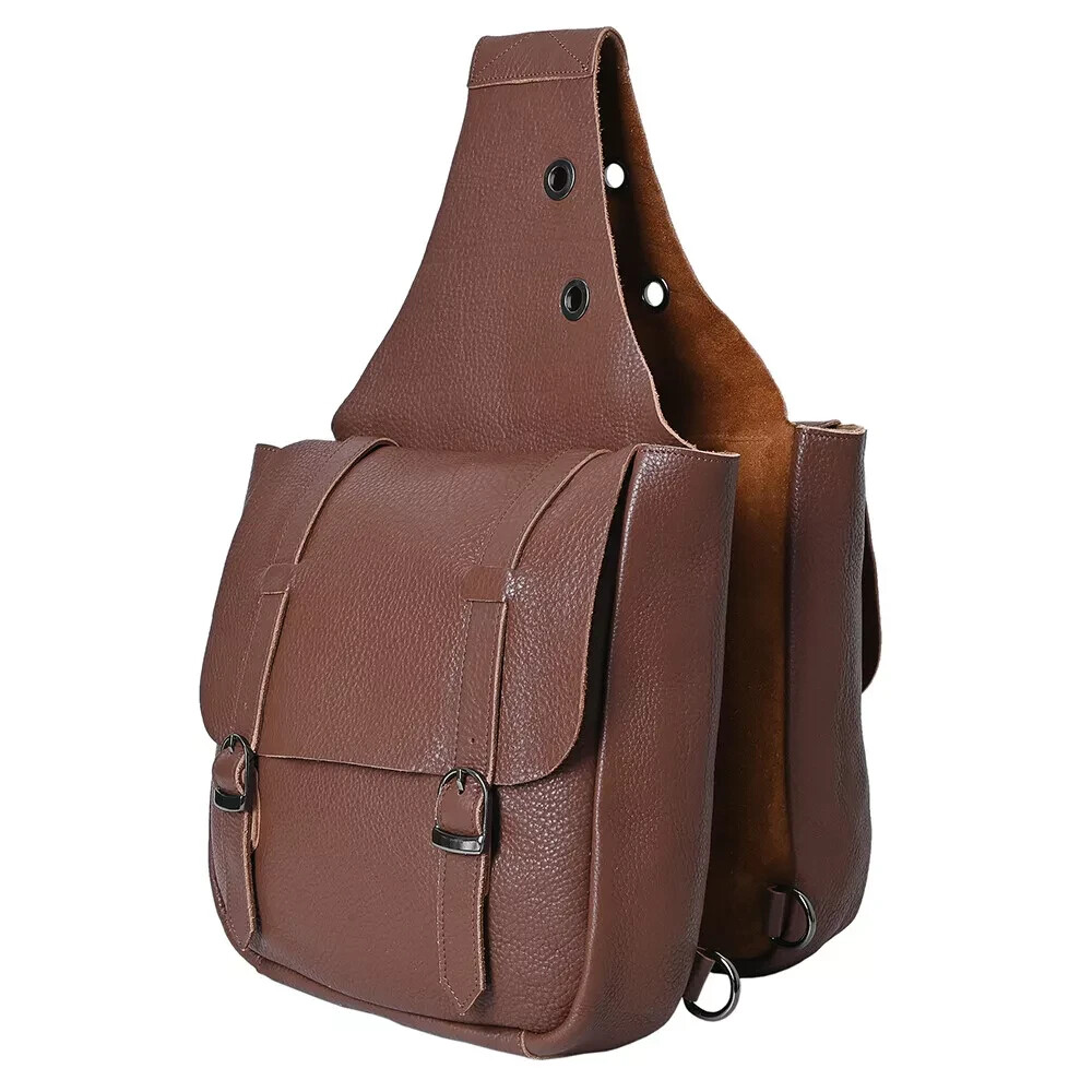Heritage Full-Grain Leather Western Saddlebags – Artisan Handcrafted Dual-Sided Trail bags with Reinforced Buckles and Weather-Resistant Finish